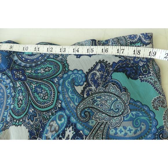 Roz & Ali Womens Maxi Skirt 2X Lined Paisley Blue Boho Festive - Picture 7 of 9